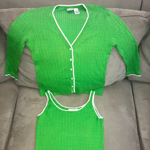 Sweaters - Isaac Mizrahi cardigan twin set